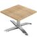 WTG | Werrzalit loungebord | B:D:H  60 x 60 x 37 cm | Eik / Aluminium | Sammenleggbar | Ekstra vekt