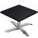 WTG | Werrzalit loungebord | B:D:H  60 x 60 x 37 cm | Svart / Aluminium | Sammenleggbar | Ekstra vekt