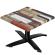 WTG | Werrzalit loungebord | B:D:H  60 x 60 x 37 cm | Vintage-farget / Svart | Sammenleggbar | Ekstra vekt