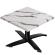 WTG | Werrzalit loungebord | B:D:H  60 x 60 x 37 cm | Hvit marmor / Svart | Sammenleggbar | Ekstra vekt