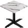 WTG | 31257 | B: D: H: 70 x 70 x 75,5 cm | Vit marmor / svart | Fyrkant | Hopfällbar + extra vikt