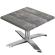 WTG | Werrzalit loungebord | B:D:H  60 x 60 x 37 cm | Rustikk furu / Aluminium | Ekstra vekt