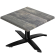 WTG | Werzalit Lounge Table | B: T: H:  60 x 60 x 37 cm | Rustic pine / Black | Additional weight