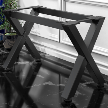 JUANA | Bistro table frame | L: W: H: 115 x 70 x 73cm | 2 x connectors | Black | 