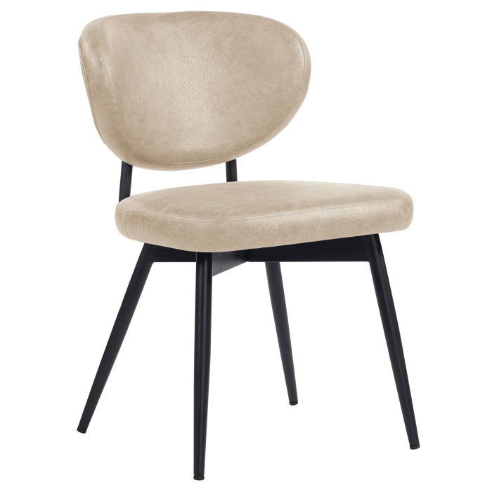 Yara | Hotel Stuhl | Beige | Leder