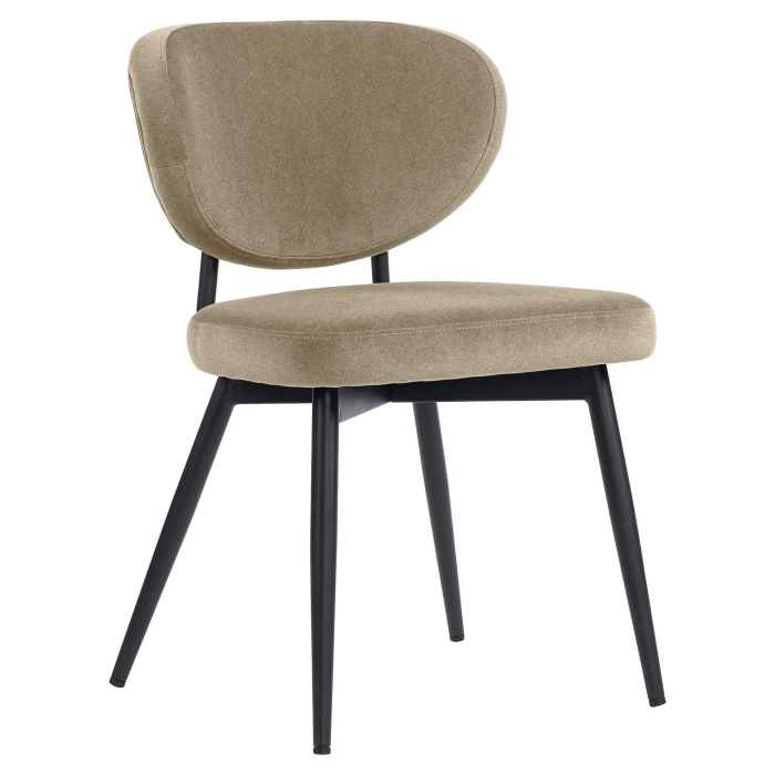 Yara | Hotellstol | Taupe | Sammet