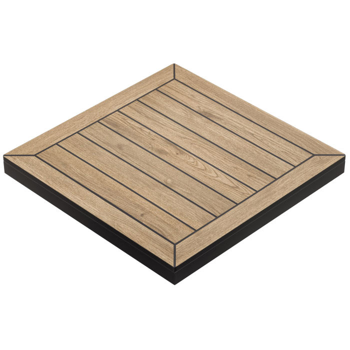 YACHT STEEL | Gastro CDF Blat stołu zewnętrznego | 60 x 60 x 4,2 cm | Dąb | Kwadratowy