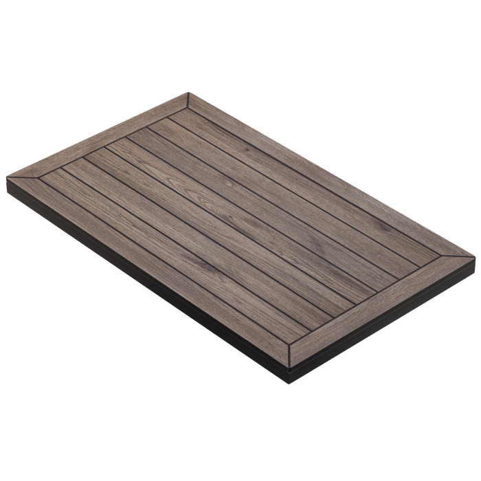YACHT STEEL | Gastro CDF Buitentafelblad | 120 x 70 x 4,2 cm | Licht Wengé | Rechthoekig