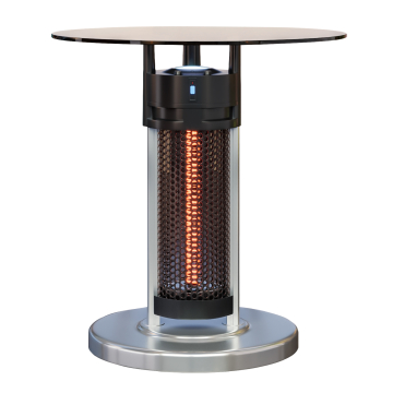 YUNA | Lasi pöydän lämmitin | Ø 50 cm | 1200W | Infrapuna / sähkö | 1 lämmitystaso